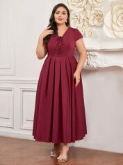 Акція на Сукня жіноча SHEIN GD-00156325 3XL Бордова від Rozetka