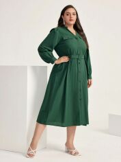 Акція на Сукня жіноча SHEIN GD-00157157 3XL Темно-зелена від Rozetka