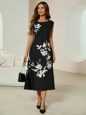 Акція на Сукня жіноча SHEIN GD-00159073 S Чорно-біла від Rozetka