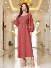 Акція на Сукня жіноча SHEIN GD-00159103 S Помаранчева від Rozetka