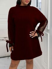Акція на Сукня жіноча SHEIN GD-00160479 XL Бордова від Rozetka