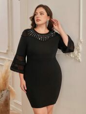 Акція на Сукня жіноча SHEIN GD-00160617 2XL Чорна від Rozetka