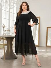Акція на Сукня жіноча SHEIN GD-00160746 4XL Чорна від Rozetka