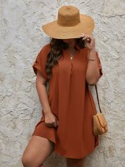 Акція на Сукня жіноча SHEIN GD-00160770 4XL Рожево-коричнева від Rozetka