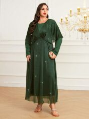 Акція на Сукня жіноча SHEIN GD-00161212 3XL Темно-зелена від Rozetka