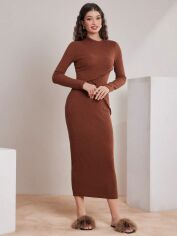 Акція на Сукня жіноча SHEIN GD-00162150 S Коричнева від Rozetka