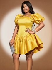 Акція на Сукня жіноча SHEIN GD-00162632 4XL Жовта від Rozetka