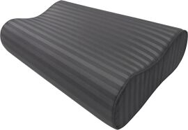 Акція на Наволочка U-Tek Memory Wawe M Iron Grey Stripe Сатин Темно сіра в смужку 49х32х10.5 см від Rozetka