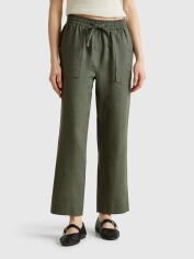 Акція на Штани жіночі United Colors of Benetton 4AGHDF08J-20W XL Зелені від Rozetka