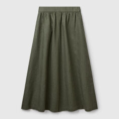 Акція на Спідниця міді літня жіноча United Colors of Benetton 4AGHD004L-20W XL Зелена від Rozetka
