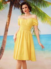 Акція на Сукня жіноча SHEIN GD-00163252 S Жовта від Rozetka