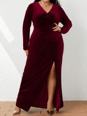 Акція на Сукня жіноча SHEIN GD-00163531 XL Бордова від Rozetka