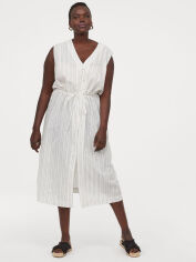 Акція на Плаття міді літнє жіноче H&M XAZ333694LLAK 2XL Молочне від Rozetka