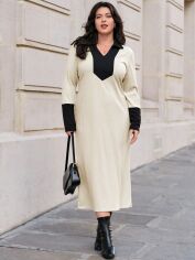 Акція на Сукня жіноча SHEIN GD-00163565 2XL Кремова від Rozetka