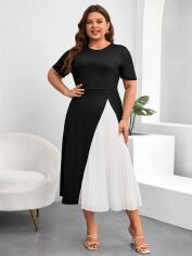 Акція на Сукня жіноча SHEIN GD-00163584 3XL Чорно-біла від Rozetka