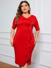 Акція на Сукня жіноча SHEIN GD-00163589 4XL Червона від Rozetka