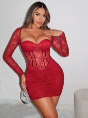 Акція на Сукня жіноча SHEIN GD-00164712 M Червона від Rozetka