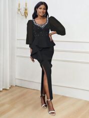 Акція на Сукня жіноча SHEIN GD-00165290 L Чорна від Rozetka