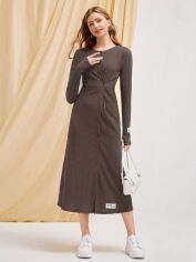 Акція на Сукня жіноча SHEIN GD-00164922 S Коричнева від Rozetka