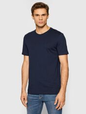 Акція на Футболка бавовняна довга чоловіча United Colors of Benetton 3U53J1F15-016 3XL Темно-синя від Rozetka