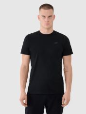 Акція на Футболка бавовняна довга чоловіча 4F 4FWMM00TTSHM2256-20S XL Чорна від Rozetka