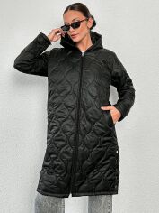 Акція на Куртка демісезонна жіноча SHEIN GD-00159908 XL Чорна від Rozetka