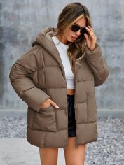 Акція на Куртка демісезонна жіноча SHEIN GD-00100303 M Бежева від Rozetka
