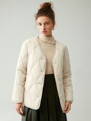 Акція на Куртка демісезонна жіноча SHEIN GD-00159891 S Бежева від Rozetka