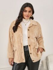 Акція на Куртка демісезонна жіноча SHEIN GD-00160914 3XL Бежева від Rozetka