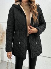 Акція на Куртка демісезонна жіноча SHEIN GD-00159820 XS Чорна від Rozetka