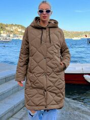 Акція на Куртка демісезонна жіноча SHEIN GD-00159798 L Коричнева від Rozetka