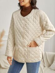 Акція на Куртка демісезонна жіноча SHEIN GD-00159837 M Кремова від Rozetka