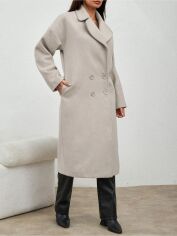 Акція на Пальто жіноче SHEIN GD-00159747 S Кремове від Rozetka