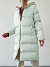 Акція на Куртка зимова жіноча SHEIN GD-00159899 XL М'ятна від Rozetka