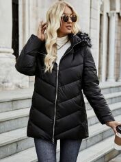 Акція на Куртка зимова жіноча SHEIN GD-00157247 M Чорна від Rozetka