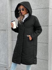 Акція на Куртка зимова жіноча SHEIN GD-00159890 S Чорна від Rozetka