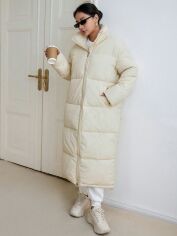 Акція на Куртка зимова жіноча SHEIN GD-00159879 S Бежева від Rozetka