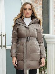 Акція на Куртка зимова жіноча SHEIN GD-00159847 M Коричнева від Rozetka