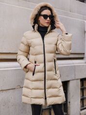 Акція на Куртка зимова жіноча SHEIN GD-00164024 40 Бежева від Rozetka