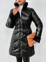 Акція на Куртка зимова жіноча SHEIN GD-00157251 XS Чорна від Rozetka