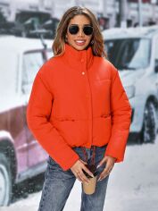 Акція на Куртка зимова жіноча SHEIN GD-00159807 L Помаранчева від Rozetka