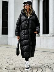 Акція на Куртка зимова жіноча SHEIN GD-00159828 M Чорна від Rozetka