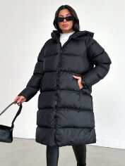 Акція на Куртка зимова жіноча SHEIN GD-00159797 L Чорна від Rozetka