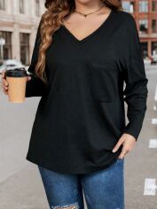 Акція на Лонгслів довгий жіночий SHEIN GD-00168839 XL Чорний від Rozetka