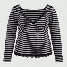 Акція на Лонгслів довгий жіночий SHEIN GD-00169360 XL Темно-сірий від Rozetka
