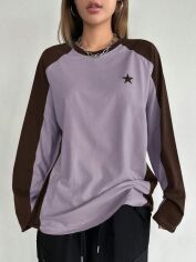 Акція на Лонгслів довгий жіночий SHEIN GD-00170017 M Бузковий від Rozetka