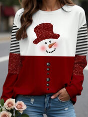 Акція на Лонгслів довгий жіночий SHEIN GD-00170400 4XL Червоний від Rozetka