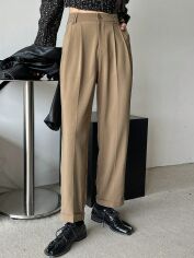 Акція на Штани жіночі SHEIN GD-00169629 L Світло-коричневі від Rozetka