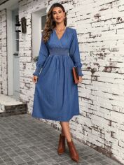 Акція на Плаття жіноче SHEIN GD-00170129 XS Блакитне від Rozetka