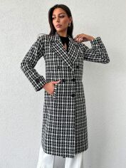 Акція на Пальто жіноче SHEIN GD-00162558 XL Чорно-біле від Rozetka